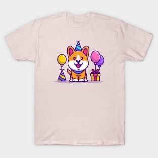 Corgi Birthday T-Shirt